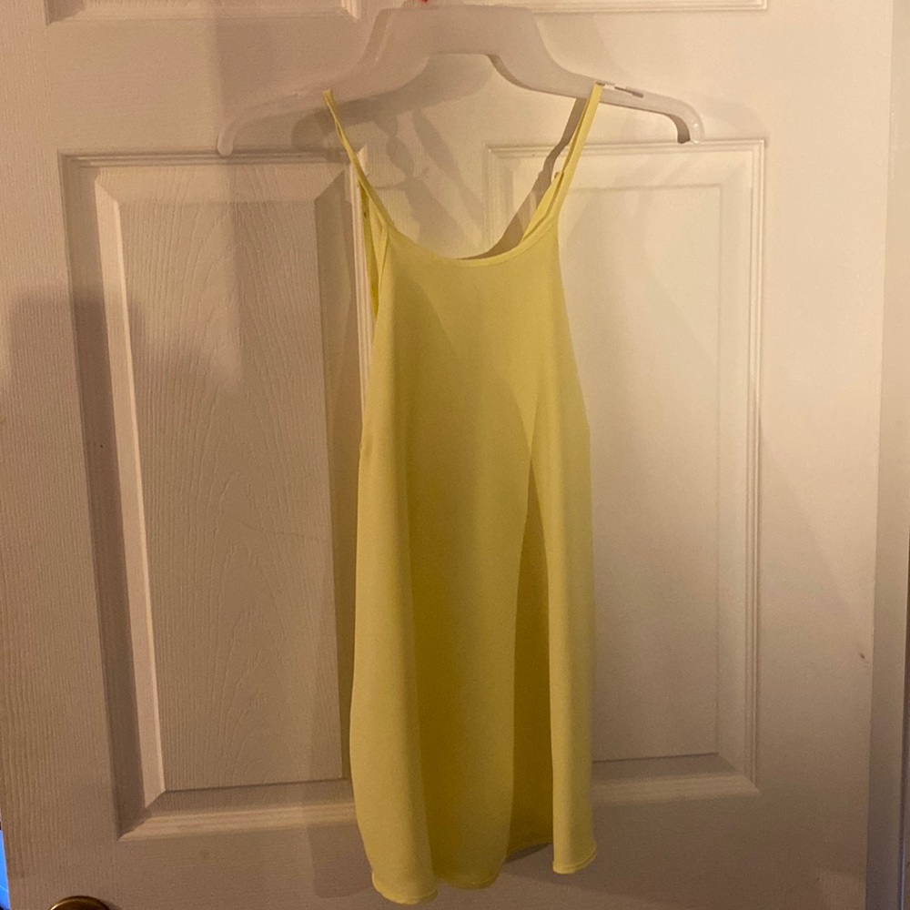 Tank top yellow halter top